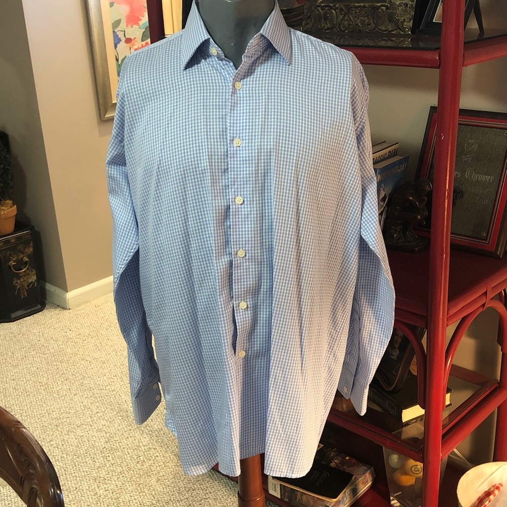 Men's Charles Tyrwhitt Classic Fit Non-Iron Pattern Dress Shirt-Size 17 /35-